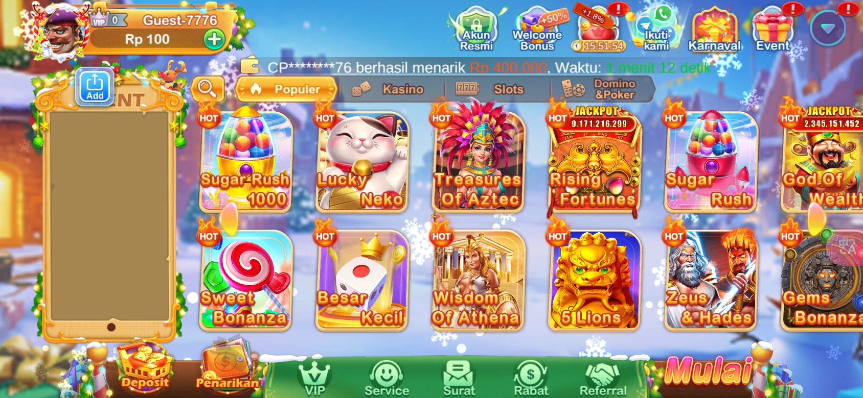 Permainan slot terbaik dengan jackpot hingga miliaran di K3K3 2 4 3441 U.